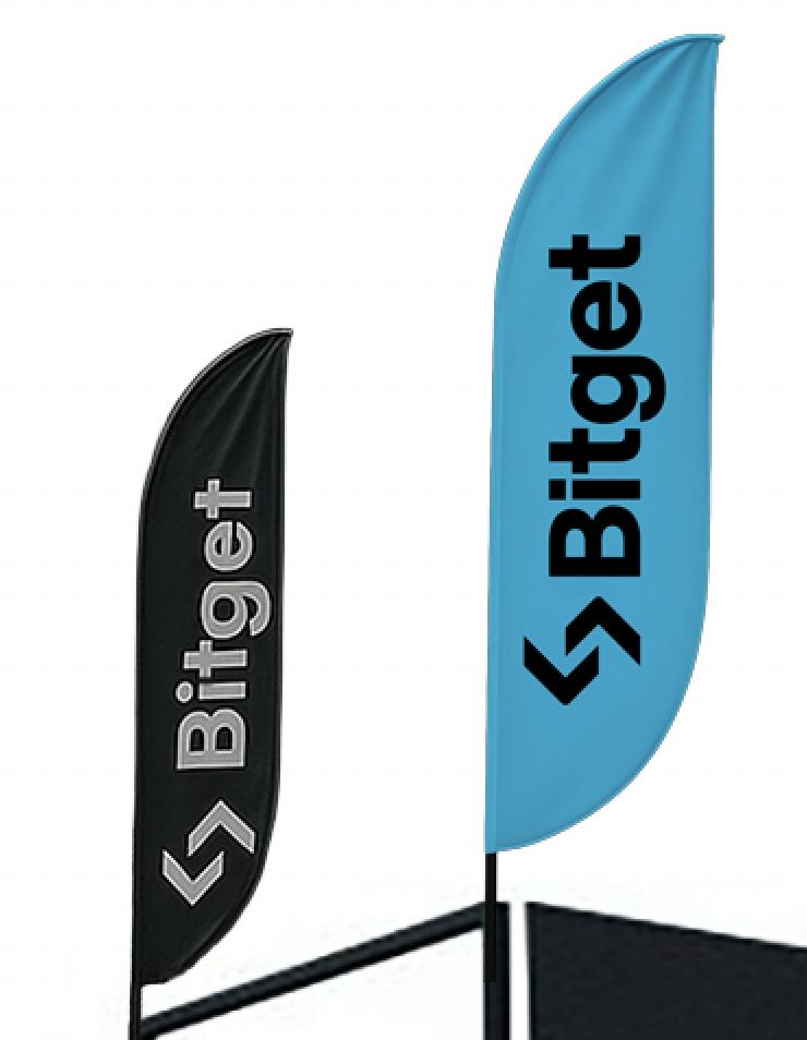Bitget branded flags