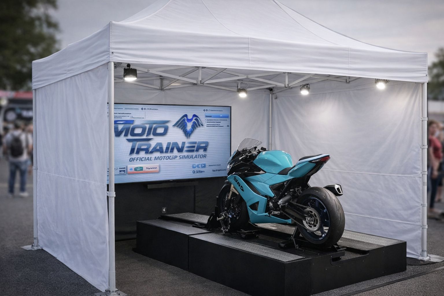 MotoGP simulator staging